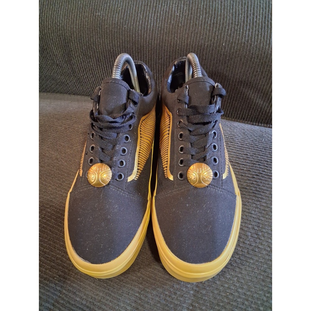 Vans x Harry Potter Golden Snitch Old Skool 721356 Mens Size 7.5 Shoe Gold Black - Picture 2 of 8